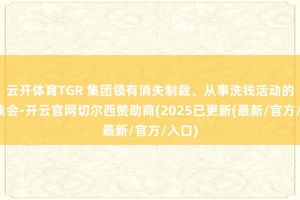 云开体育TGR 集团领有消失制裁、从事洗钱活动的大型集会-开云官网切尔西赞助商(2025已更新(最新/官方/入口)