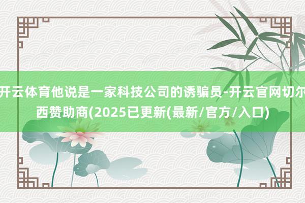 开云体育他说是一家科技公司的诱骗员-开云官网切尔西赞助商(2025已更新(最新/官方/入口)