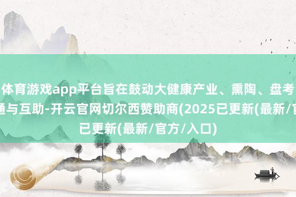 体育游戏app平台旨在鼓动大健康产业、熏陶、盘考之间的疏通与互助-开云官网切尔西赞助商(2025已更新(最新/官方/入口)