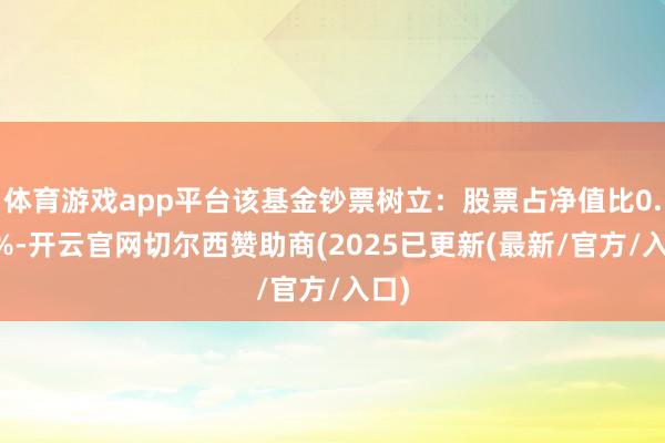 体育游戏app平台该基金钞票树立：股票占净值比0.53%-开云官网切尔西赞助商(2025已更新(最新/官方/入口)