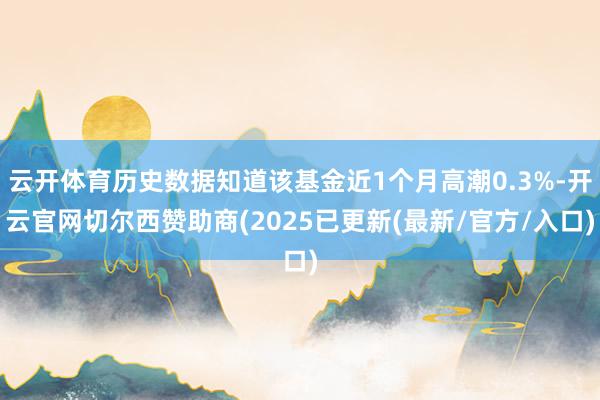 云开体育历史数据知道该基金近1个月高潮0.3%-开云官网切尔西赞助商(2025已更新(最新/官方/入口)