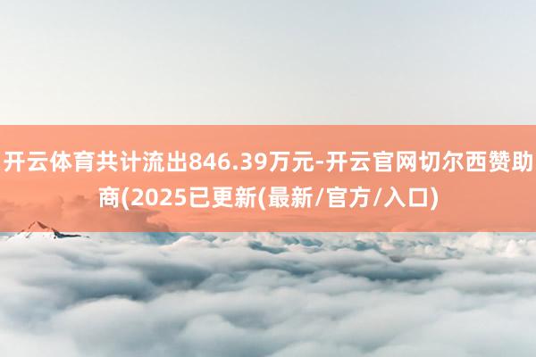 开云体育共计流出846.39万元-开云官网切尔西赞助商(2025已更新(最新/官方/入口)