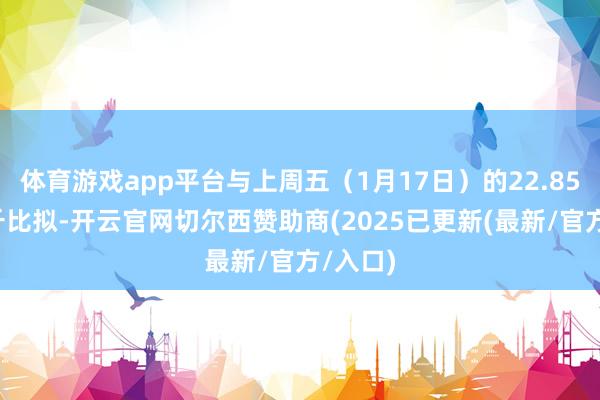 体育游戏app平台与上周五(1月17日)的22.85元/公斤比拟-开云官网切尔西赞助商(2025已更新(最新/官方/入口)